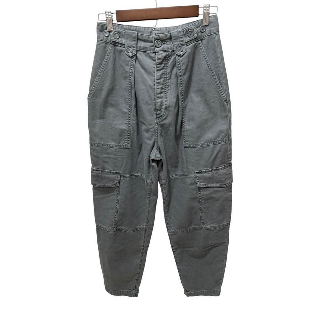 Agolde‎ Mila High Rise Utility Cargo Jeans Pants Gray Women's Size 25 Casual EUC